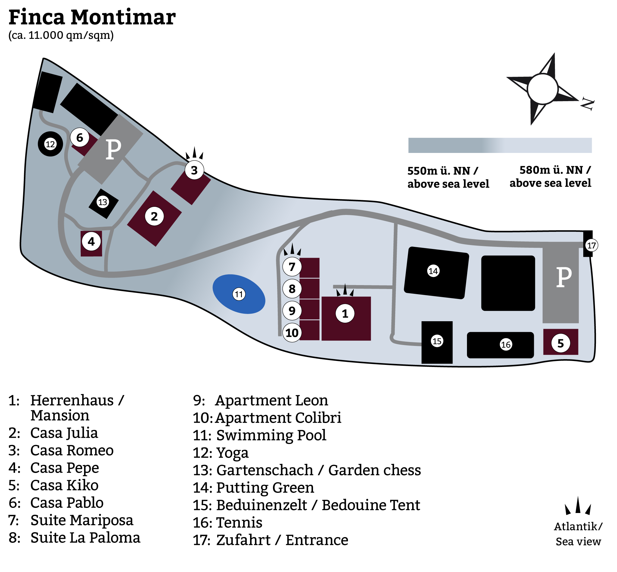 Grundriss Grundstück Finca Montimar